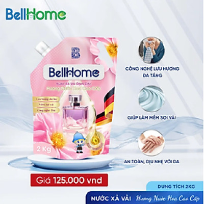 Túi Nước Xả Vải Bell Home Hồng Hương Nước Hoa Sang Trọng 2KG