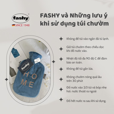 Túi chườm Fashy Germany Bọc Nhung thêu chữ đặc biệt 100% nhập khẩu từ Đức