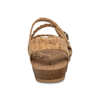 Sandal sức khỏe nữ Aetrex Jillian Braid Cork - Giày nâng vòm chân đệm mềm dùng được cho cả chân nhạy cảm