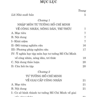 Giáo trình tư tưởng Hồ Chí Minh về công nhân, nông dân, trí thức ( bản in 2024)