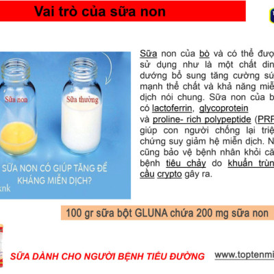 Sữa tiểu đường và đái tháo đường gluna 800g TOPTEN milk MilkMilk