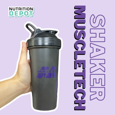 Bình lắc Shaker Muscletech 600ml màu đen, bình nước thể thao  - New Version - Nutrition Depot