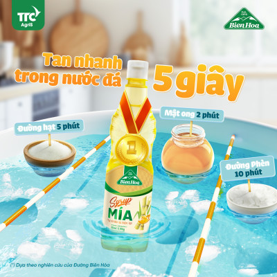 Thùng 12 Chai Syrup Mía Biên Hòa 700ml/Chai