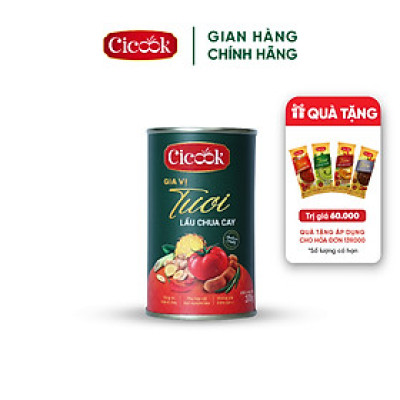 Lon Xốt Lẩu Chua Cay Cicook, Chuẩn Vị Không Cần Nêm Gia Vị 370g