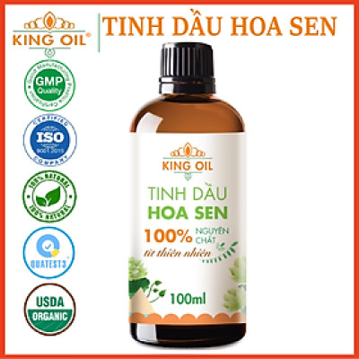 Tinh dầu Hoa Sen nguyên chất từ thiên nhiên, xông phòng, khử mùi, đuổi muỗi, thơm phòng - KingOil