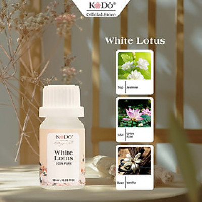 Tinh Dầu Nước Hoa Nguyên Chất Kodo White Lotus Sen Trắng - Làm Thơm Phòng, Không Gian, Quần Áo - Classic Collection - 10/50/100/500ml