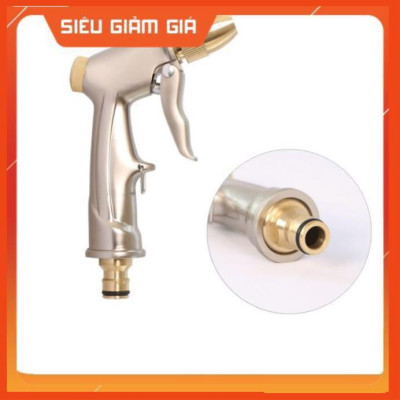Bộ dây vòi xịt nước rửa xe, tưới cây . tăng áp 3 lần, loại 15m 206701-1 đầu đồng,cút+tặng mở chai