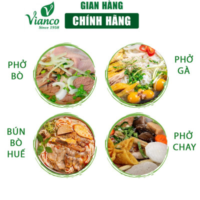 Combo 3 Gói Gia Vị Súp Cô Đặc Vị Phở Bò - Phở Gà - Phở Chay gói 200ml Vianco Foods Tiện Lợi