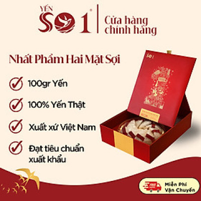 [Hộp 50gram ] Yến Số 1 Nhất Phẩm Hai Mặt Sợi, Yến Tươi Tinh Chế, Yến Sào Thật 100%