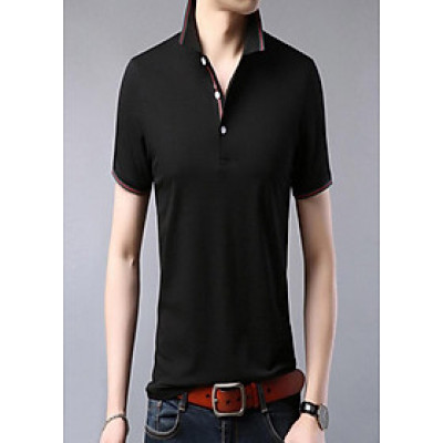 Áo Thun Nam Có Cổ Cổ Bẻ Phối Sọc Cao Cấp AT08 - ShopN6 (Nhiều Màu)