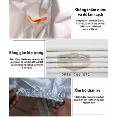 [INNOVA - LOẠI VẢI DÙ] Bạt trùm xe ô tô 7 chỗ innova vải dù oxford cao cấp , áo bạt phủ trùm che kín che nắng, che mưa