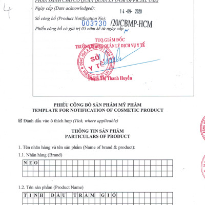 Tinh Dầu Thiên Nhiên Nano Tràm Gió 100ml