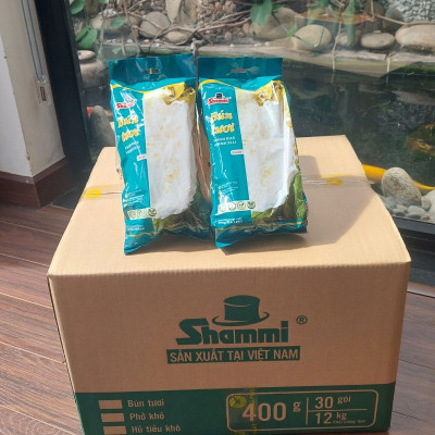 Bún tươi khô Shammi túi 400g (bún tươi sấy khô hàng xuất khẩu không chất bảo quản, không hàn the)
