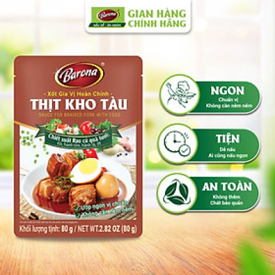 Xốt Gia Vị Hoàn Chỉnh Barona - Thịt Kho Tàu 80g