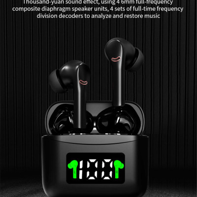 CINCATDY Tai Nghe Gaming True Wireless Earbuds Headphone Bluetooth V5.0 Phiên Bản Nâng Cấp Headset Dock Sạc có Led Báo Pin Kép J5 ANC