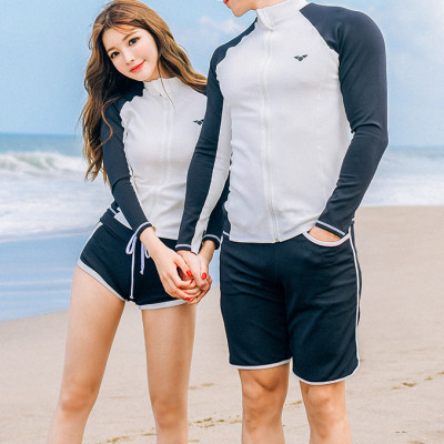 Đồ Bơi Cặp Đồ Bơi Tay Dài Chống Nắng Kiểu Hàn Quốc AT173 MayHomes Đồ Bơi Nam Nữ