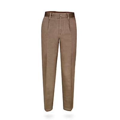 Quần Kaki Nam ống suông 1 ly Khatoco Q2M578R1-CNNA511-2605-1-NÂU BEIGE