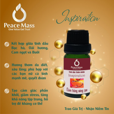 Tinh dầu Cảm Hứng Sáng Tạo Peace Mass dùng cho máy xông 10ml