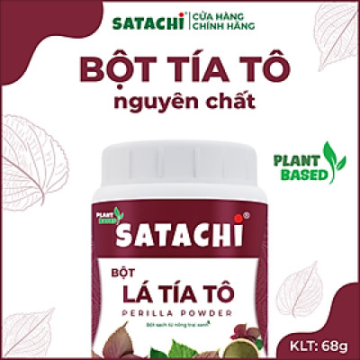 Bột Tía Tô SATACHI nguyên chất. Hỗ trợ gout, rối loạn mỡ máu, giải cảm, đẹp da. Hộp 68g và 218g
