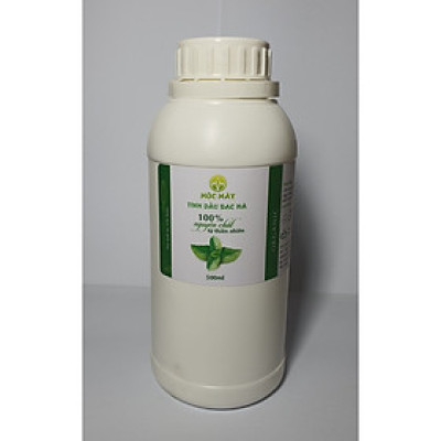 Tinh dầu Bạc hà hữu cơ Mộc Mây chai 500ml và 1Lít - tinh dầu nguyên chất từ thiên nhiên - chất lượng và mùi hương vượt trội