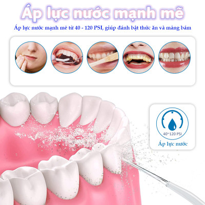 Máy Tăm Nước Cầm Tay Nikio NK-M209 - Dung Tích Lớn 360ml, Hàng Chính Hãng 