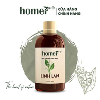 Tinh Dầu Linh Lan Homer 100ml - Chính Hãng, Đạt Chuẩn Kiểm Định Cao Cấp - Tinh Dầu Xông Thơm Phòng, Thư Giãn, Khử Mùi hiệu quả