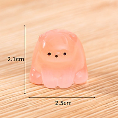 Mô Hình Gấu Trắng Dạ Quang Trang Trí Decord Bánh Kem Tiểu Cảnh - Art House_ Hàng chính hãng