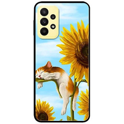 Ốp lưng dành cho Samsung A13 4G mẫu Mèo Ngủ Hoa