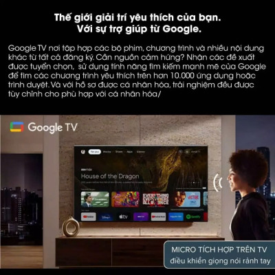 Google Tivi Hisense QLED Hisense 55 inch 55Q6N Google Assistant Có Tiếng Việt, Bảo Hành 3 Năm - Hàng Chính Hãng