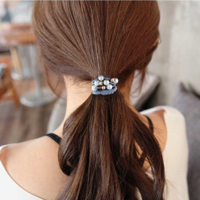 Đồ buộc tóc xinh xắn, 5 chun buộc tóc đính hạt nhiều màu cực đẹp SC24