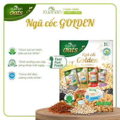 Combo 11 Hộp Ngũ Cốc Golden (Variety Pack) Xuân An [ít đường] 400G {25g*16 gói}