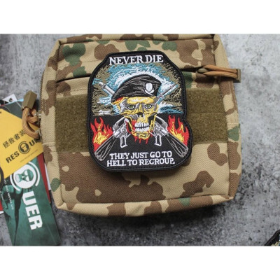 Patch chiến binh đầu lâu dán quần áo_ba lô_ túi xách