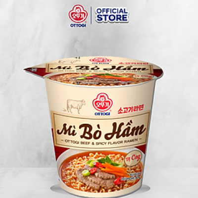 Combo 6 ly mì Bò Hầm cay Ottogi 62g