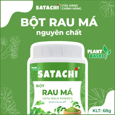 Bột Rau Má SATACHI nguyên chất. Tăng cường Trí Não, bảo vệ Tim Gan, phòng ngừa bệnh Xương. Hộp 68g và 218g