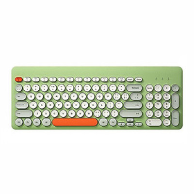 Bàn phím không dây BOW K221 2.4G 96 phím tròn thiết kế tiện dụng di động nhỏ cho IOS / Windows Xanh