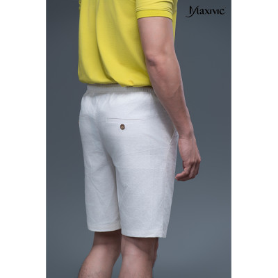 Quần nam linen trắng ngắn 