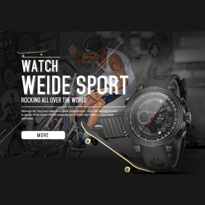 Đồng hồ điện tử kỹ thuật số thạch anh cho nam WEIDE WH5209