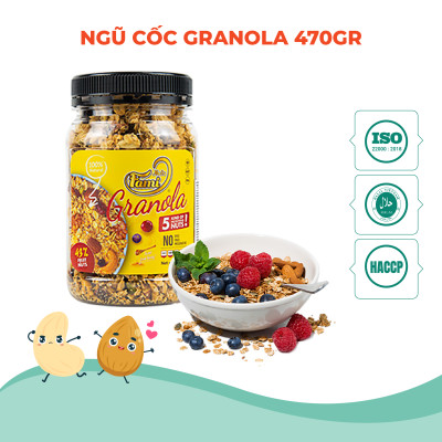 HẠT DINH DƯỠNG NGŨ CỐC GRANOLA FAMINUTS - Hũ Nhựa 470g - Ngũ Cốc Giảm Cân