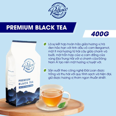 Combo 2 Trà Đen ROFFESCO PREMIUM BLACK TEA Hương Vị Dịu Nhẹ Hậu Ngọt Túi 400g