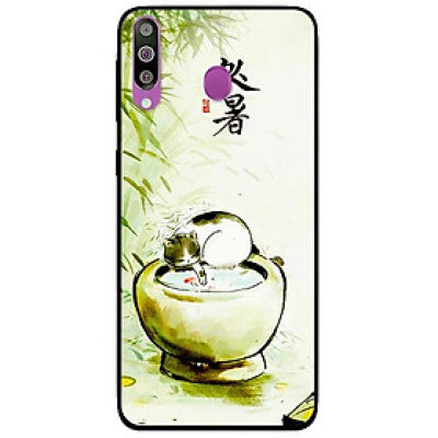 Ốp lưng dành cho Samsung Galaxy M30 mẫu Mèo Chậu Nước