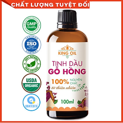 Tinh dầu Gỗ Hồng 100ml nguyên chất từ thiên nhiên, xông phòng, khử mùi, thơm phòng, đuổi muỗi, thư giản - KingOil