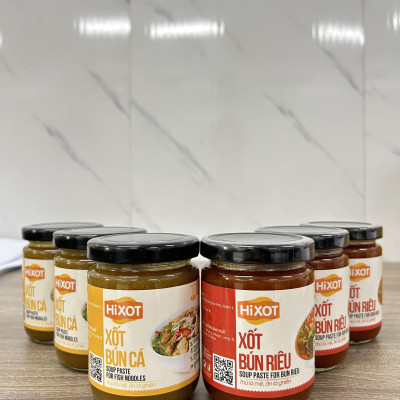 XỐT BÚN CÁ HiXOT hũ 220Gram, nấu bún cá, bánh canh cá, lẩu cá