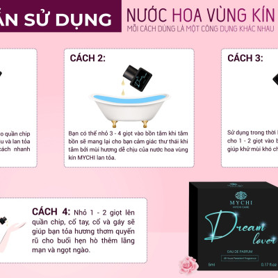 5 lọ Nước hoa vùng kín Mychi - Phiên bản mới của nước hoa vùng kín Thảo Mộc 37