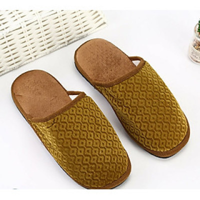 Combo Dép Đi Trong Nhà Thu Đông Đế Chống Thấm Chất Nỉ Nhung Thiết Kế Sang Trọng Cho Nam Và Nữ- Hàng Loại 1- Chính Hãng MINIIN