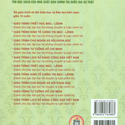 Combo 4 cuốn Giáo Trình Dành Cho Bậc Đại Học Hệ Không Chuyên Lý Luận Chính Trị: Giáo Trình Triết Học Mác – Lênin + Giáo Trình Kinh Tế Chính Trị Mác – Lênin + Giáo Trình Lịch Sử Đảng Cộng Sản Việt Nam + Giáo Trình Chủ Nghĩa Xã Hội Khoa Học 