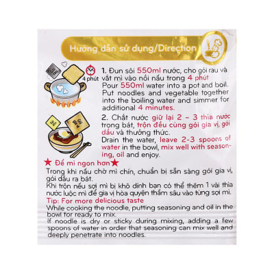 Thùng 6 Lốc Mì Trộn Tương Đen Koreno Jjajangmen (5 gói/lốc)