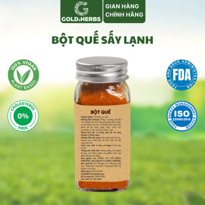 Bột quế GoldzHerbs, nguyên chất 100%, gia vị nấu ăn - Hũ 50g