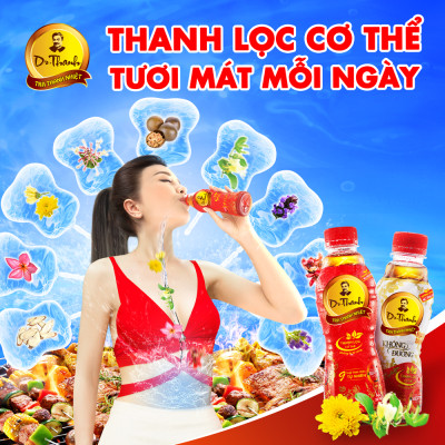 Thùng 24 chai Trà Thanh Nhiệt Dr Thanh không đường chai PET 330 ml