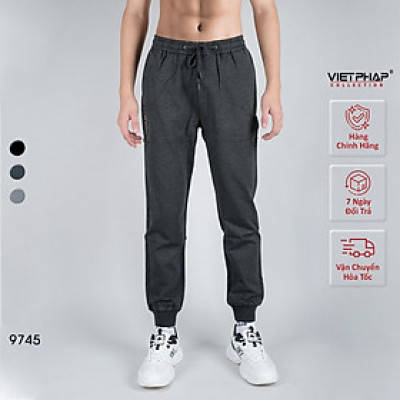 Quần Jogger Thun Cao Cấp VIỆT PHÁP/ Chất liệu cotton co dãn thoải mái sang trọng cạp chun bo 9745