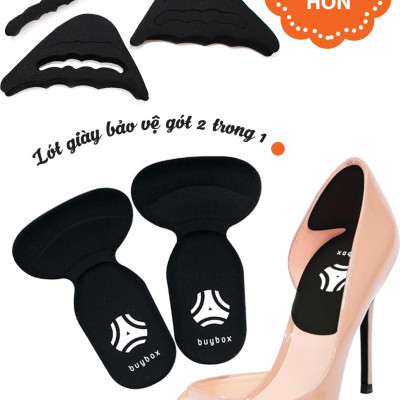 Combo 01 cặp lót mũi giày cao su non và 01 cặp lót gót chân 2 trong 1 - buybox - BBPK09&50